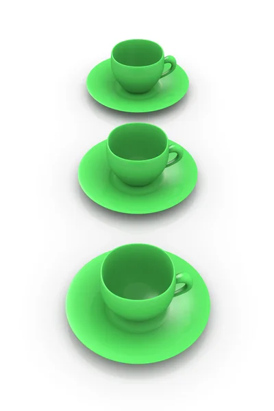 Three Coffee Cups — Stock Photo, Image
