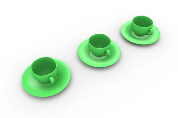 Три чашки кофе — стоковое фото