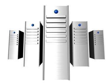 19inch Server towers clipart