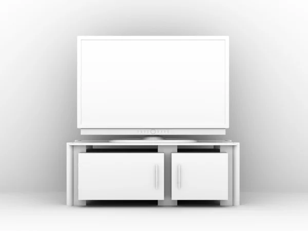 Fehér plazma tv — Stock Fotó