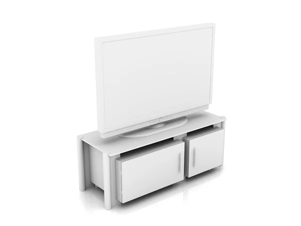 TV al plasma bianco — Foto Stock