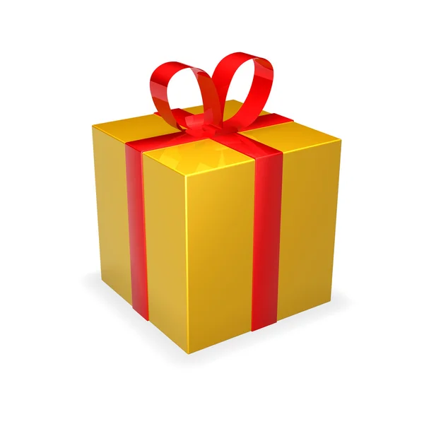 Golden Gift Box — Stock Photo, Image