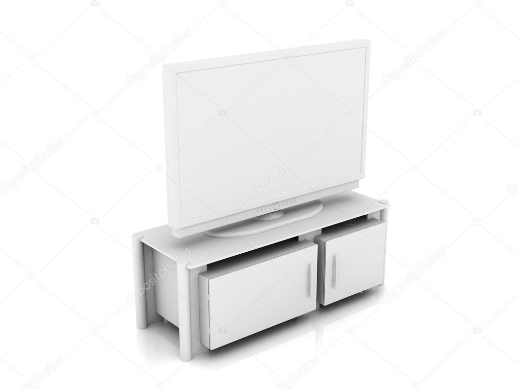 White Plasma TV — Stock Photo © Spectral 3394430