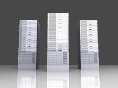 19inch Server towers clipart