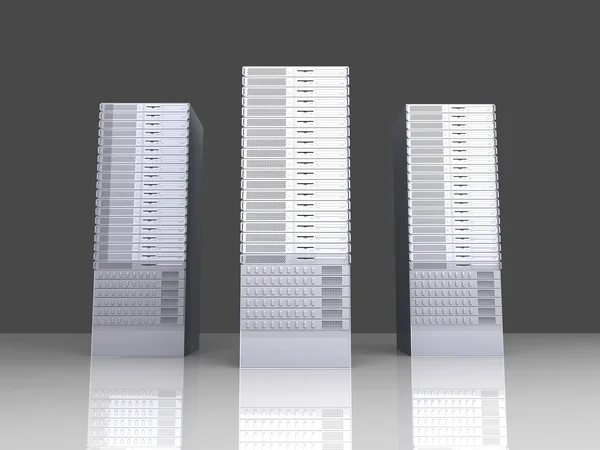 19 inch server torens — Stockfoto