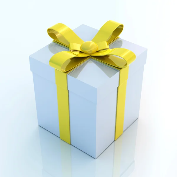 礼品盒-蓝色环境 — 图库照片