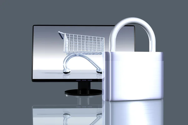 Compras en línea seguras — Foto de Stock