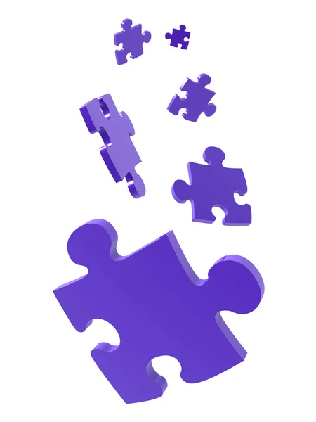 Csökkenő puzzle-darabokat — Stock Fotó