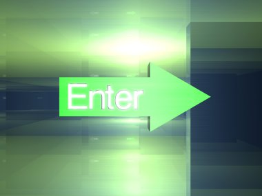 Enter - This way clipart