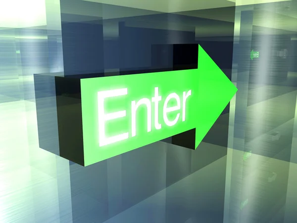 Enter - This way — Zdjęcie stockowe