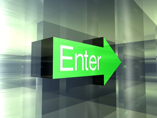 Enter - This way — Stock Photo, Image
