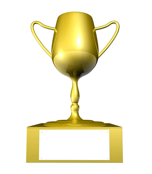 Golden Trophy - Blank Space — Stock Photo, Image
