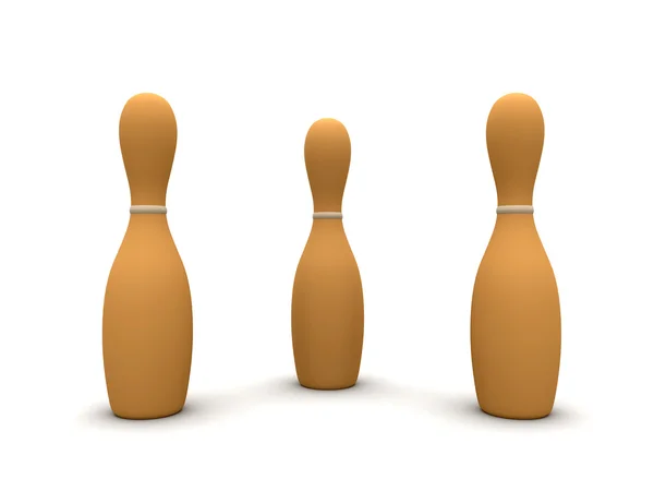 Colored Bowling Pins — Stock Photo, Image