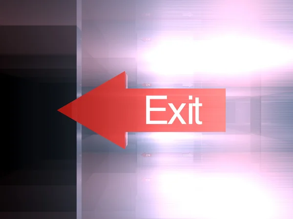 Exit - tímto způsobem — Stock fotografie
