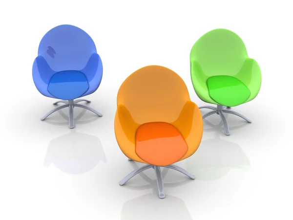 Дизайн-стулья — стоковое фото