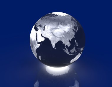 Glowing Globe - Asia clipart