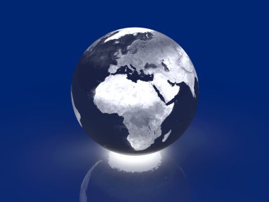 Glowing Globe - Europe, Africa clipart