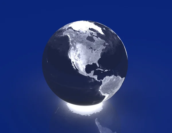 Glowing Globe - America — Stock Photo, Image