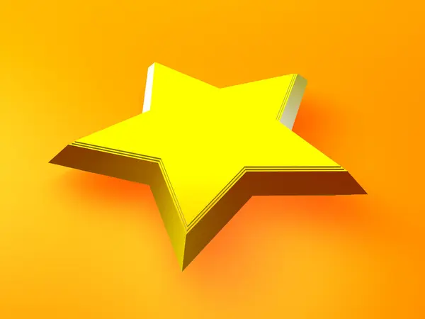 Estrela amarela — Fotografia de Stock