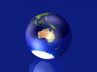 Glassy Globe - Australia clipart