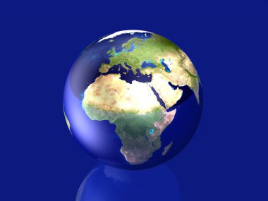 Glassy Globe - Europe, Africa clipart