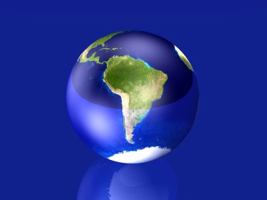 Glassy Globe - South America clipart
