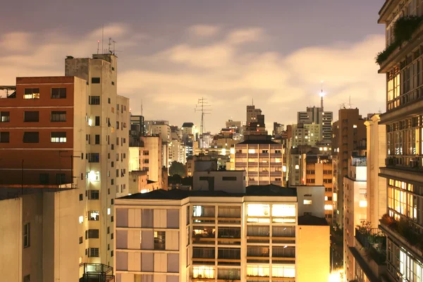 Сан-Паулу Skyline вночі — стокове фото