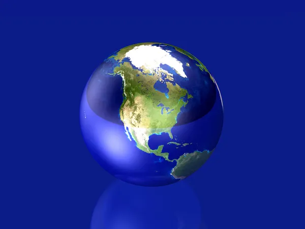 Скляний земної кулі - Північна Америка — стокове фото