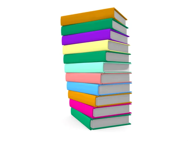 Стек кольорових книг — стокове фото