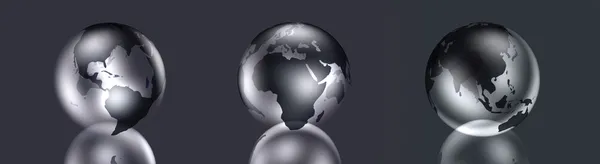 Pictogram globes — Stockfoto