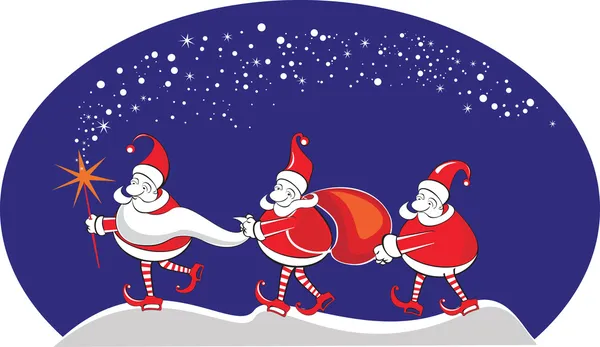Nouvel An carte de Noël hiver — Image vectorielle