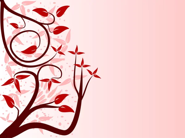 赤抽象的な花の背景 — ストックベクタ