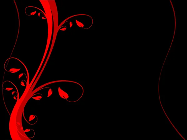 Ein roter floraler Vektor Hintergrund — Stockvektor