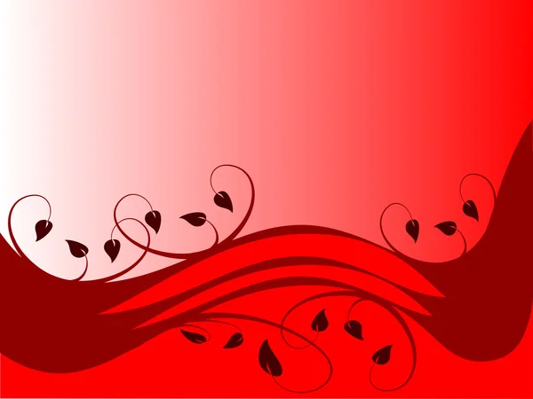 红色花卉矢量背景 — 图库矢量图片