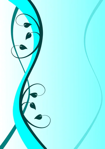 En abstrakt cyan blå floral bakgrund — Stock vektor