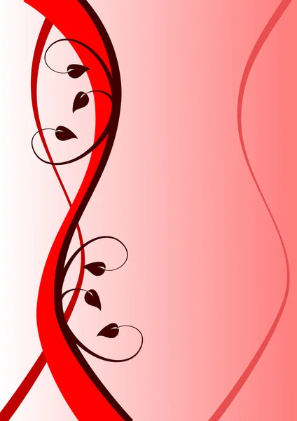 En abstrakt röd blommig vektor bakgrund — Stock vektor