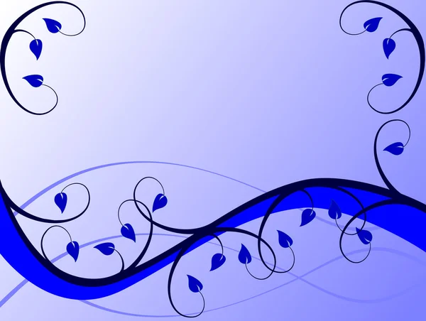 Abstrakt blå blommig bakgrund — Stock vektor