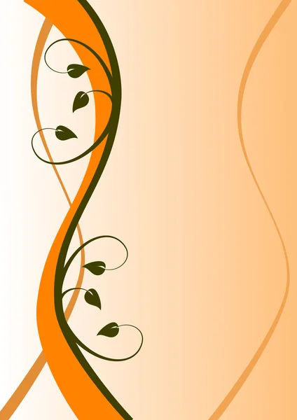 Bir turuncu çiçek arka plan — Stok Vektör