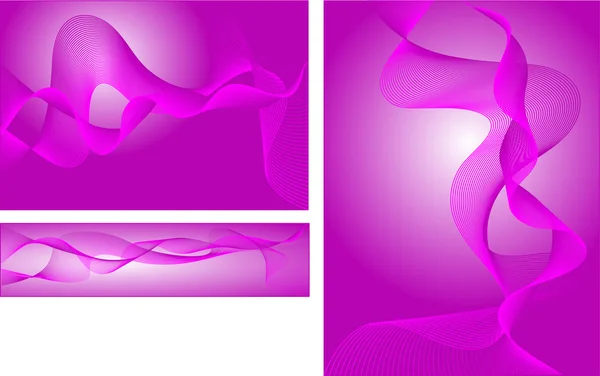 紫色商务文具一套 — 图库矢量图片