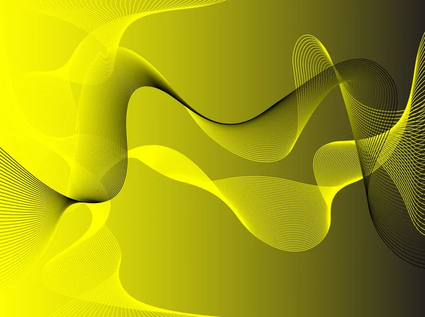 Un fondo vector de ondas amarillas — Vector de stock