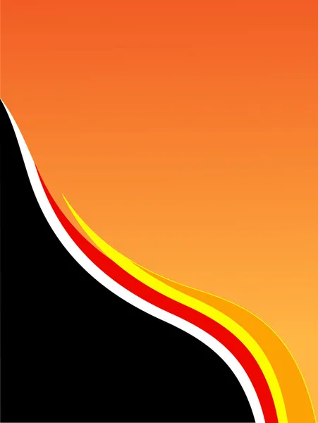 Ein orange-schwarzer abstrakter Vektor busi — Stockvektor