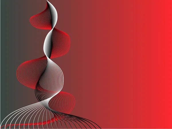 Ein rotes, schwarz-weißes Wellendesign — Stockvektor
