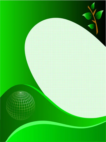 Abstract Green Business Template — Stock Vector
