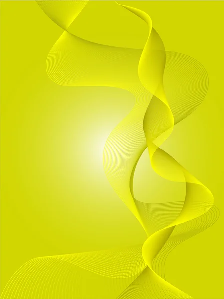 Abstraktní žluté vlny ilustrace — Stockový vektor