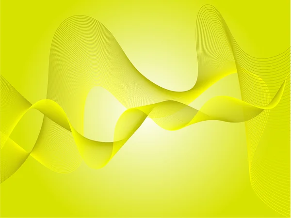 Illustration abstraite des vagues jaunes — Image vectorielle