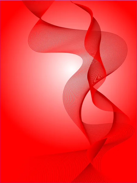 Röd abstrakt vågor bakgrund — Stock vektor