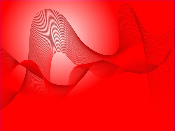 Fondo de ondas abstractas rojas — Archivo Imágenes Vectoriales