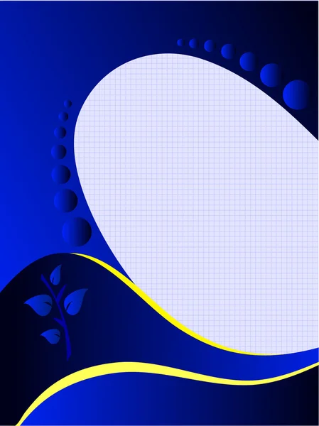 Modèle d'entreprise bleu et jaune — Image vectorielle