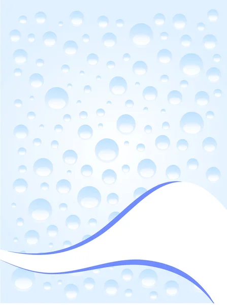 Gocce di pioggia blu sfondo — Vettoriale Stock