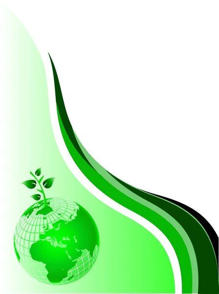 Green Environmental Business Card — Stock Vector